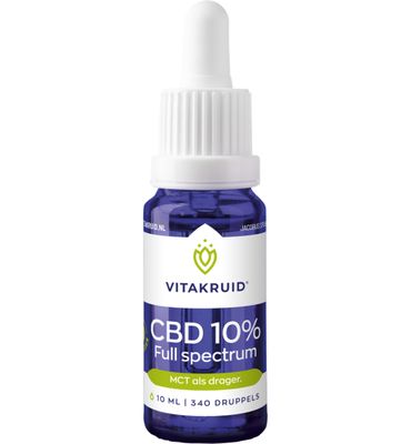 Vitakruid CBD Olie 10% full spectrum met MCT als drager (10ml) 10ml
