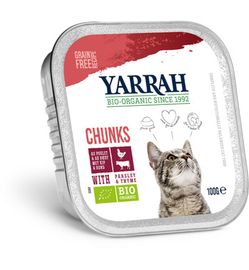 Yarrah Yarrah Kattenvoer chunks met kip en rund bio (100g)