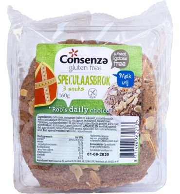 Consenza Speculaasbrokken gluten & melk vrij (160g) 160g