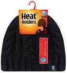 Heat Holders Ladies cable hat one size black (1st) 1st thumb
