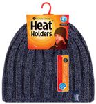 Heat Holders Mens cable hat navy one size (1st) 1st thumb