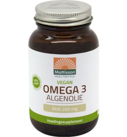 Mattisson Healthstyle Mattisson Healthstyle Vegan omega-3 algenolie DHA 260mg (60vc)