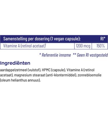 Vitakruid Vitamine A 4000 IE vegan (100vc) 100vc