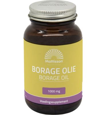 Mattisson Healthstyle Borage olie met vitamine E & GLA 1000mg (60ca) 60ca