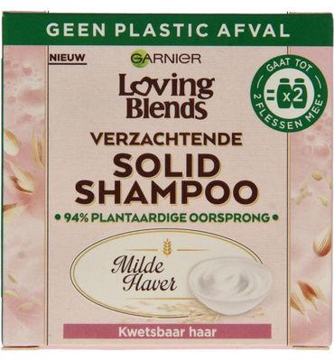 Garnier Loving blends solid shampoo milde haver (60g) 60g
