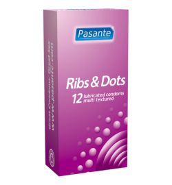 Pasante Pasante Pasante Ribs & Dots condooms 12 stuks (12stuks)