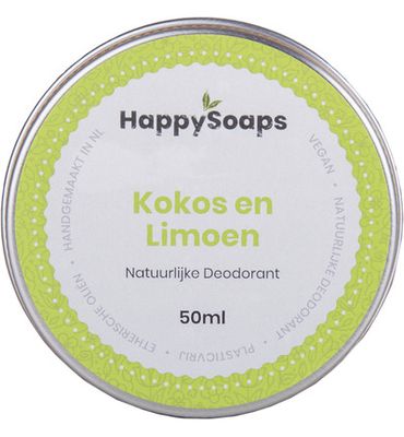 Happysoaps Deodorant kokos en limoen (50g) 50g