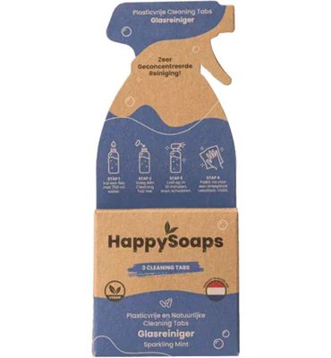 Happysoaps Cleaning tabs glasreiniger sparkling mint (3st) 3st