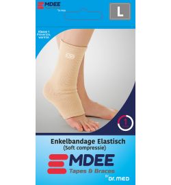 Emdee Emdee Elastic support enkel maat L huidskleur (1st)
