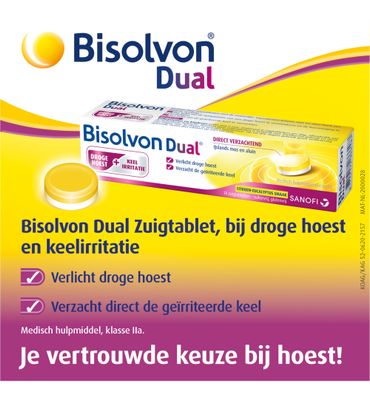 Bisolvon Dual droge hoest/keelirritatie (18tb) 18tb