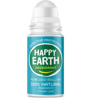 Happy Earth Pure deodorant roll-on cedar lime (75ml) 75ml