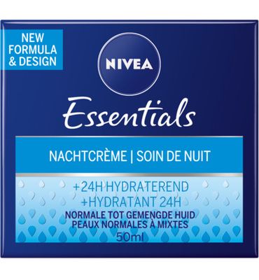 Nivea Essentials Nachtcrème Herstellend Normale tot Gemengde Huid 50ml